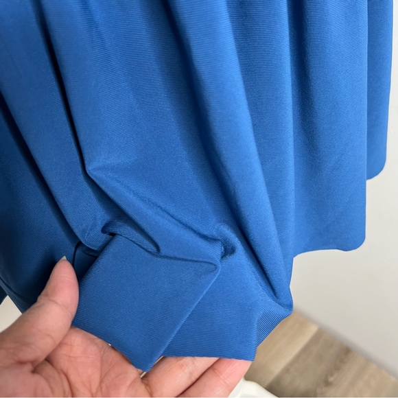 NORMA KAMALI Peasant Mini Dress in Blue Size S - Picture 12 of 14